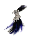 Lanvin Jewelled Feather Brooch In Metallic