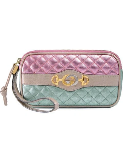 Gucci Laminated Leather Iphone Case In 5879 Pink