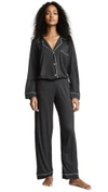 Eberjey Gisele Long Pj Set In Charcoal Heather/bellini