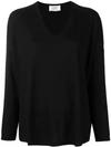 Snobby Sheep Long-sleeve Flared Sweater - Black