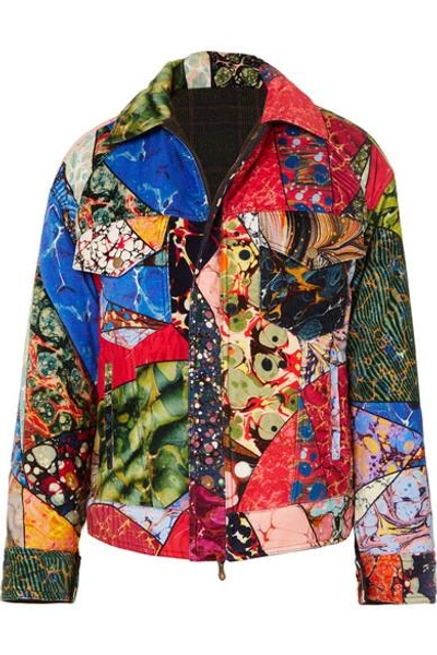 Rosie Assoulin Reversible Printed Cotton-velvet And Wool Jacket In Red