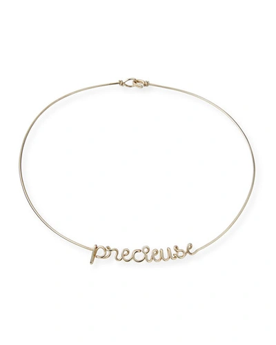 Atelier Paulin Personalized 12-letter Wire Necklace, Silver