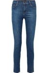 J Brand Maude Mid-rise Skinny Jeans In Mid Denim