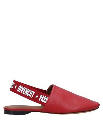 Givenchy Ballet Flats In Red