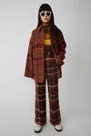 Acne Studios Madras Trousers Brown/burgundy