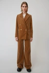 Acne Studios Velvet Suit Jacket Camel Brown