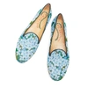 Charlotte Olympia Women's Floral Embroidered Smoking Slippers In Multi