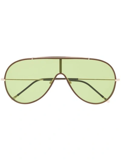 Tom Ford Mack 135mm Shield Sunglasses In Shiny Rose