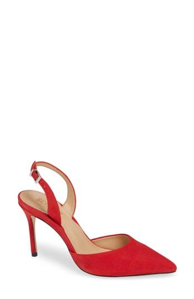 Schutz Women's Maysha Slingback Pointed-toe Pumps In Club Red