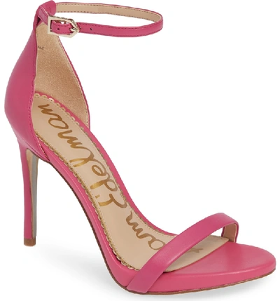 Sam Edelman Ariella Luva Napa Leather Sandals In Retro Pink Leather