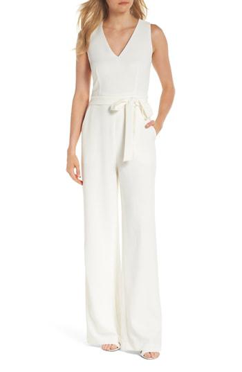 tie front wide leg jumpsuit vince camuto