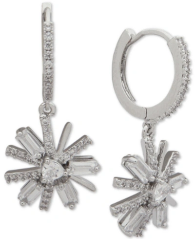 Jenny Packham Mini Pave Crystal Drop Earrings In Silver