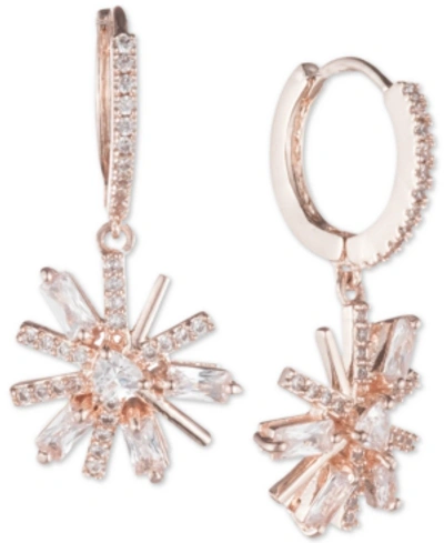 Jenny Packham Mini Pave Crystal Drop Earrings In Pink
