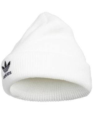adidas trefoil beanie white