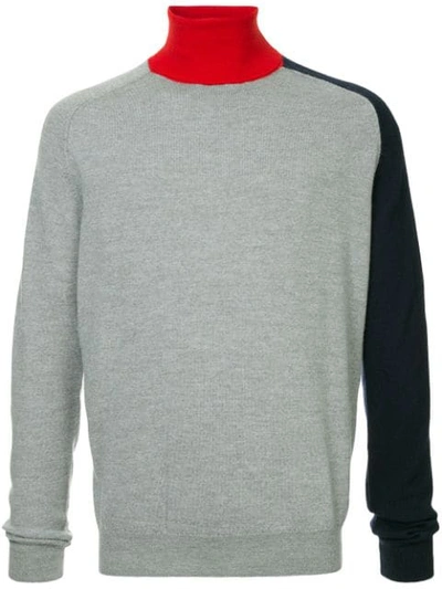 Band Of Outsiders Colourblock Sweater In Grey