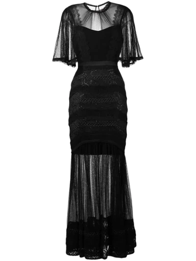 Three Floor Villainess Sheer Dress In Black