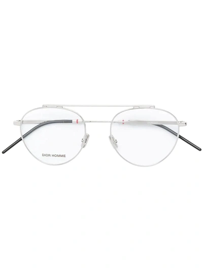 Dior Eyewear Classic Aviator Glasses - Silver