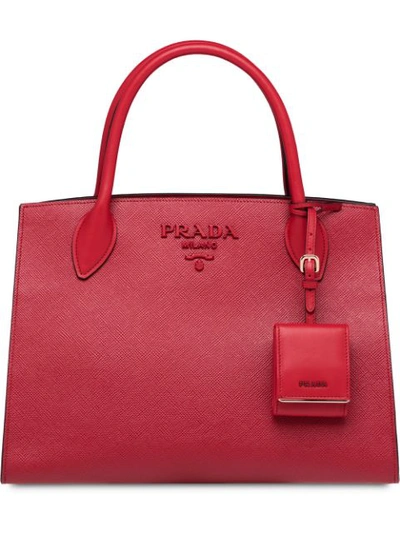 Prada Bibliotheque Tote In Pink