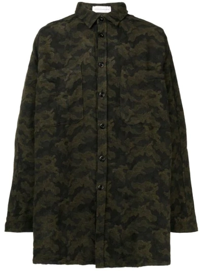 Faith Connexion Camouflage Print Shirt In Gold