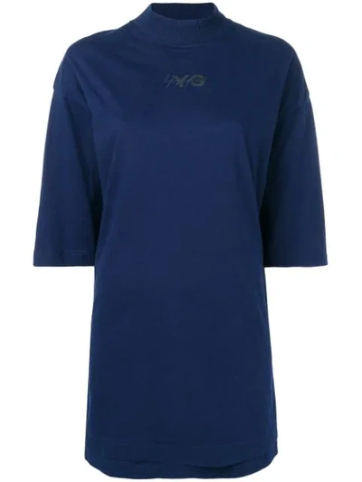 Y-3 Oversized Layered Hem T-shirt - 蓝色 In Blue