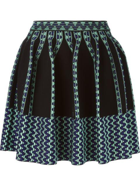 M Missoni Knitted Flared Skirt In Blue Violet | ModeSens