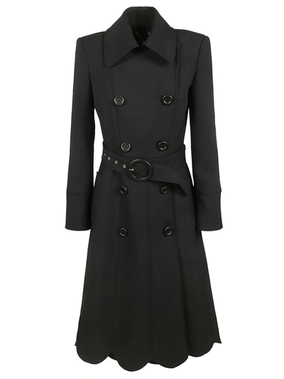 Elisabetta Franchi Celyn B. Wave Cropped Coat In Black