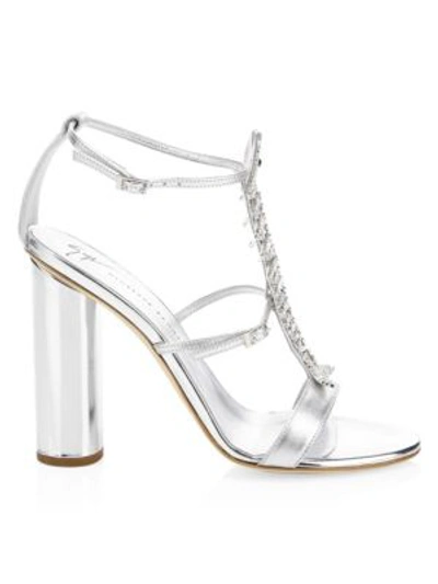 Giuseppe Zanotti Women's Svamp Embellished High-heel Sandals In Silver