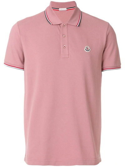 Moncler Classic Polo Top - Pink