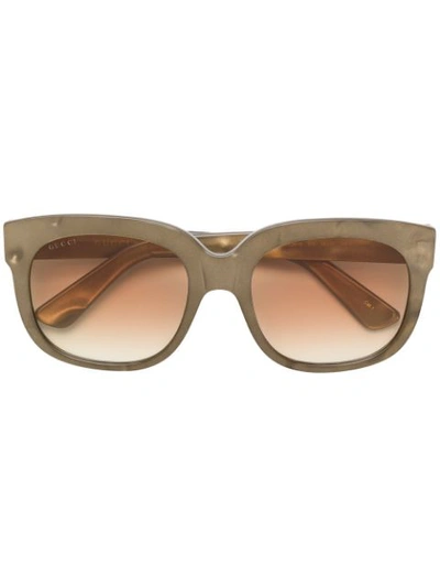 Gucci Square Frame Sunglasses In Neutrals