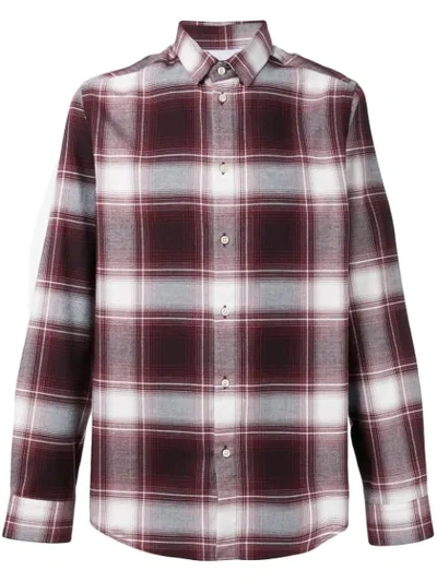 Natural Selection Slate Checked Shirt In Red