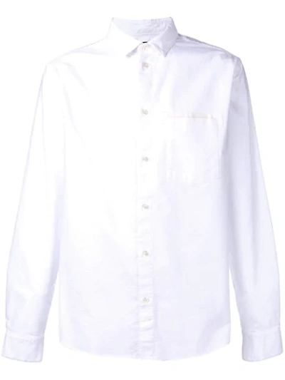 Natural Selection Band Pocket Shirt In White