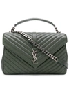 Saint Laurent Collège Monogram Tote Bag - Green