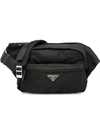 Prada Technical Fabric Cross-body Bag In Black