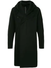 Kazuyuki Kumagai Classic Coat With Hood - Black