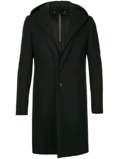 Kazuyuki Kumagai Classic Coat With Hood - Black