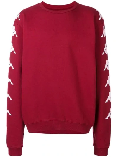 Paura Danilo  X Kappa Logo Sleeve Sweatshirt - Red