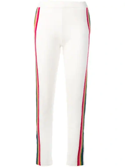 Allude Striped Design Track Trousers - White