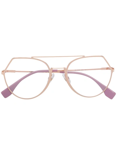 Fendi Prescription Glasses In Gold