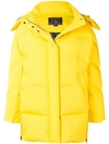 Woolrich Padded Oversized Jacket In Yellow