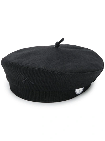 Beton Cire Beret Hat - Black