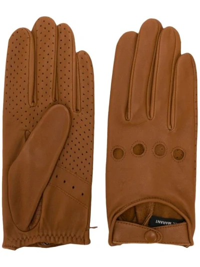 Isabel Marant Roady Gloves In Brown