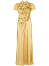 Saloni Knot Detail Gown - Gold