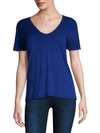 Ag Hensen Scoop-neck Tee In Cadet Blue