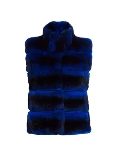 The Fur Salon Women's Quilted Chinchilla Fur Vest In Natural