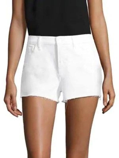 J Brand Ex Cut-off Denim Shorts In White