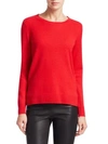 Saks Fifth Avenue Collection Featherweight Cashmere Sweater In Red Apple