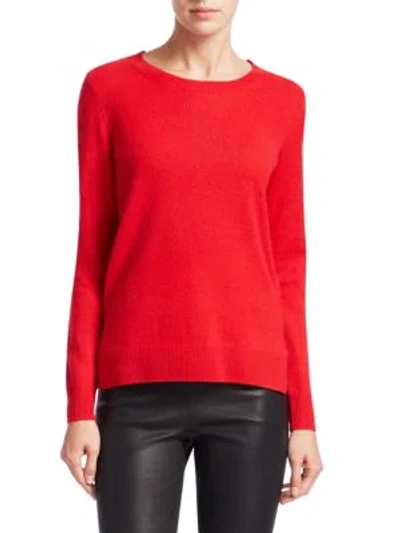 Saks Fifth Avenue Collection Featherweight Cashmere Sweater In Red Apple