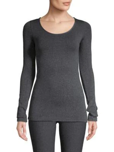 Phat Buddha South Village Long Sleeve Top In Heather Rose Violet