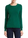 Saks Fifth Avenue Collection Cashmere Roundneck Sweater In Deep Green