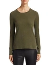 Saks Fifth Avenue Collection Cashmere Roundneck Sweater In Olive Grove